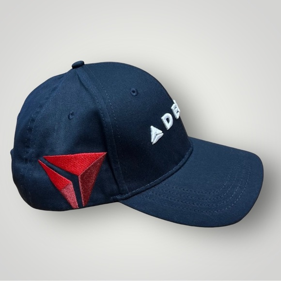 Delta Air Lines Head Gear Baseball hat One size fits most Black Logo New - Picture 4 of 14